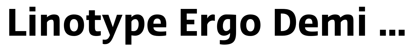 Linotype Ergo Demi Bold Condensed